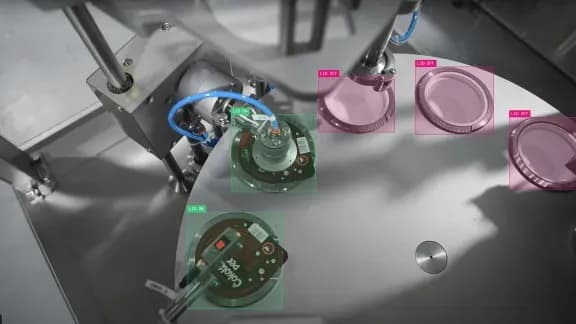 Camera identifying products on the line